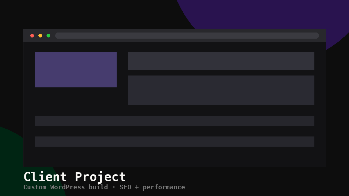 Client Project screenshot